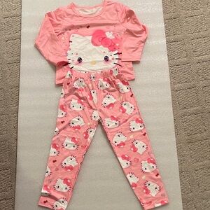 SANRIO HELLO KITTY LONG SLEEVE TOP AND BOTTOMS NIP SZ- 3-4 yrs